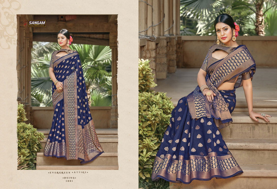 Sangam Vartika Latest Fancy Cotton Handloom Sarees Collection
